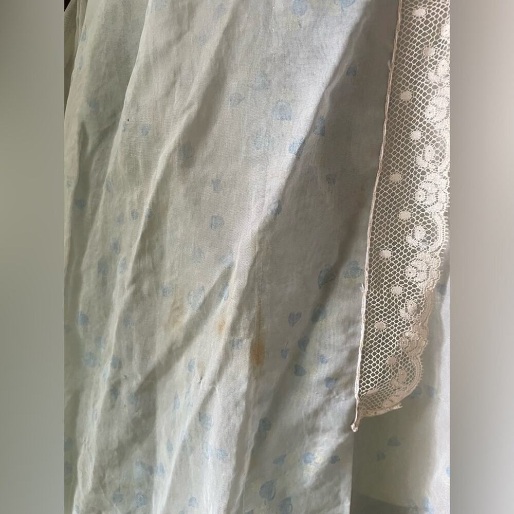 50s Bridgerton blue midi dress - Picture 7 of 8